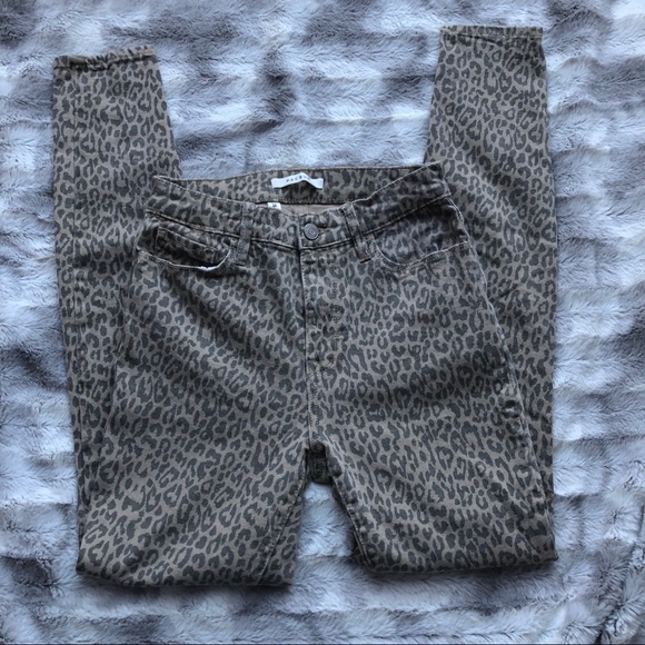 Pacsun High Rise Leopard Animal Print Pants 26 - Picture 2 of 9